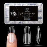 Modelones Nagelspitzen 510 Stück – Full-Cover-Nagelspitzen-Set, Gel-Spitzen-Set, vorpolierte PMMA-Harz-Nagelspitzen, künstliche Nägel zum Aufkleben von Nagelkunst-DIY, kurzes Squoval