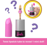 Barbie Mini Barbieland Set mit 5 Fashionistas-Puppen, ca. 3,8 cm große Minipuppen in Lippenstifthüllen, Überraschungskollektionsset (Stile können variieren), JBD26 Naty Shop Dolls