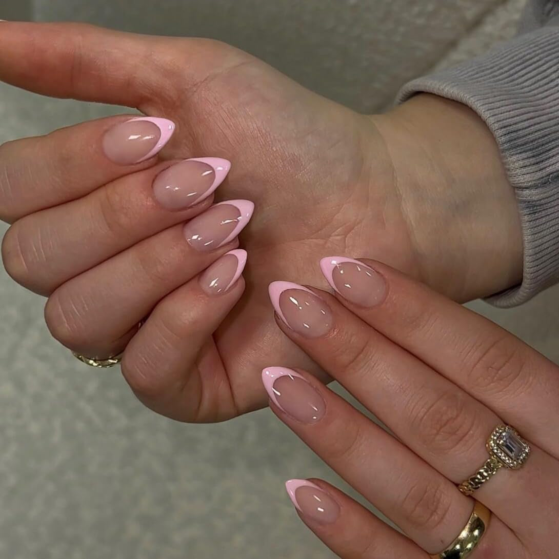 Lange French Tips Gold Glitzer Kleber auf langen quadratischen Nägeln Glitzer French Tip Falsche Nägel Set Quadratische künstliche Nägel für Frauen 24 Stück