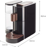 K-FEE TWINS II Kapsel-Espressomaschine für Kaffee, Tee und Kakao | Espressomaschine für große Tassen | Schnelles Aufheizen | 2,3 l Wassertank | 19 Takte | Schwarz-Kupfer