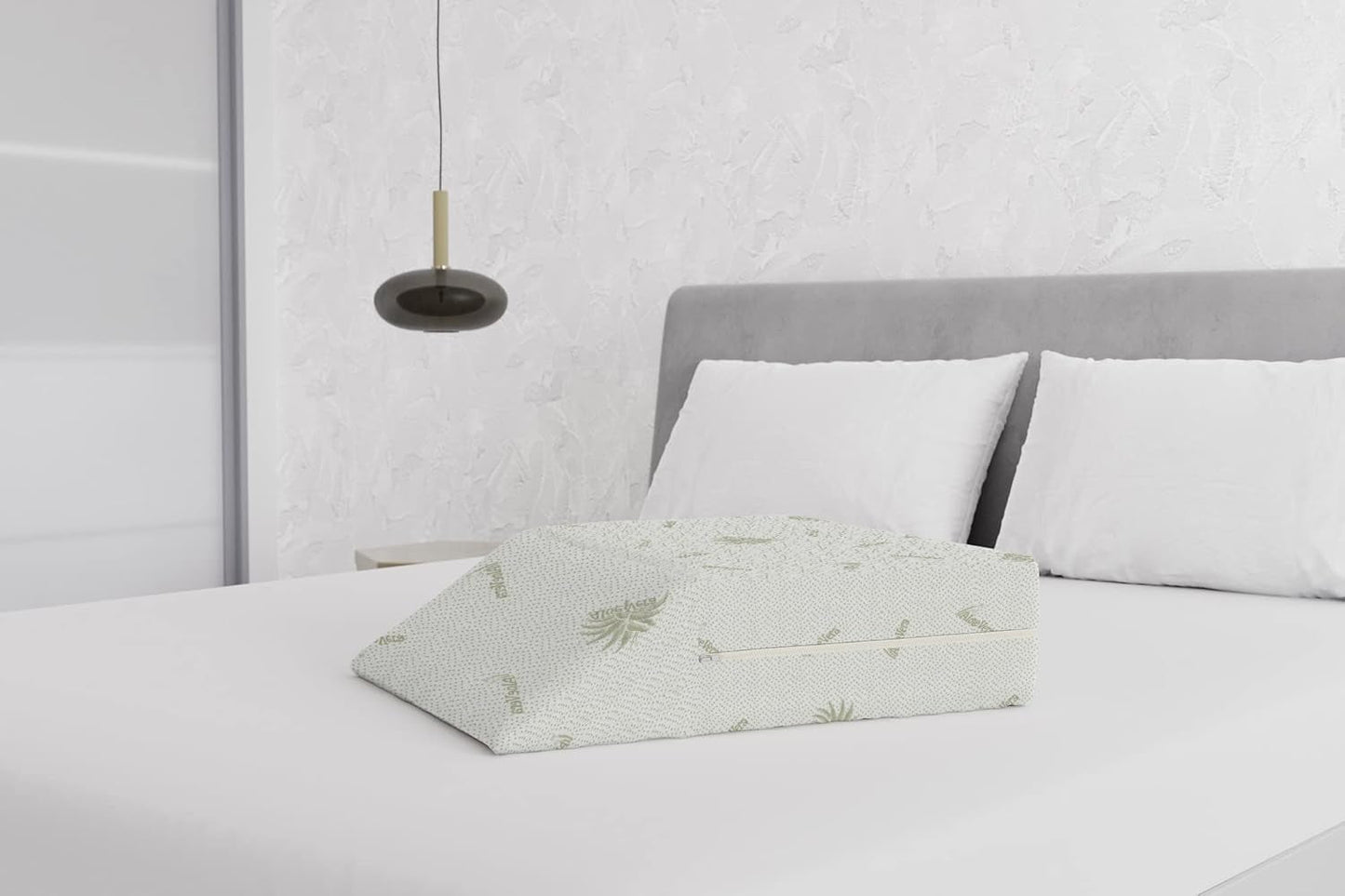 Italienische Bettwäsche, abnehmbares Fußstützenkissen, Aloe, 61 x 50 x 17 cm, Naty Shop Standard-Kissen