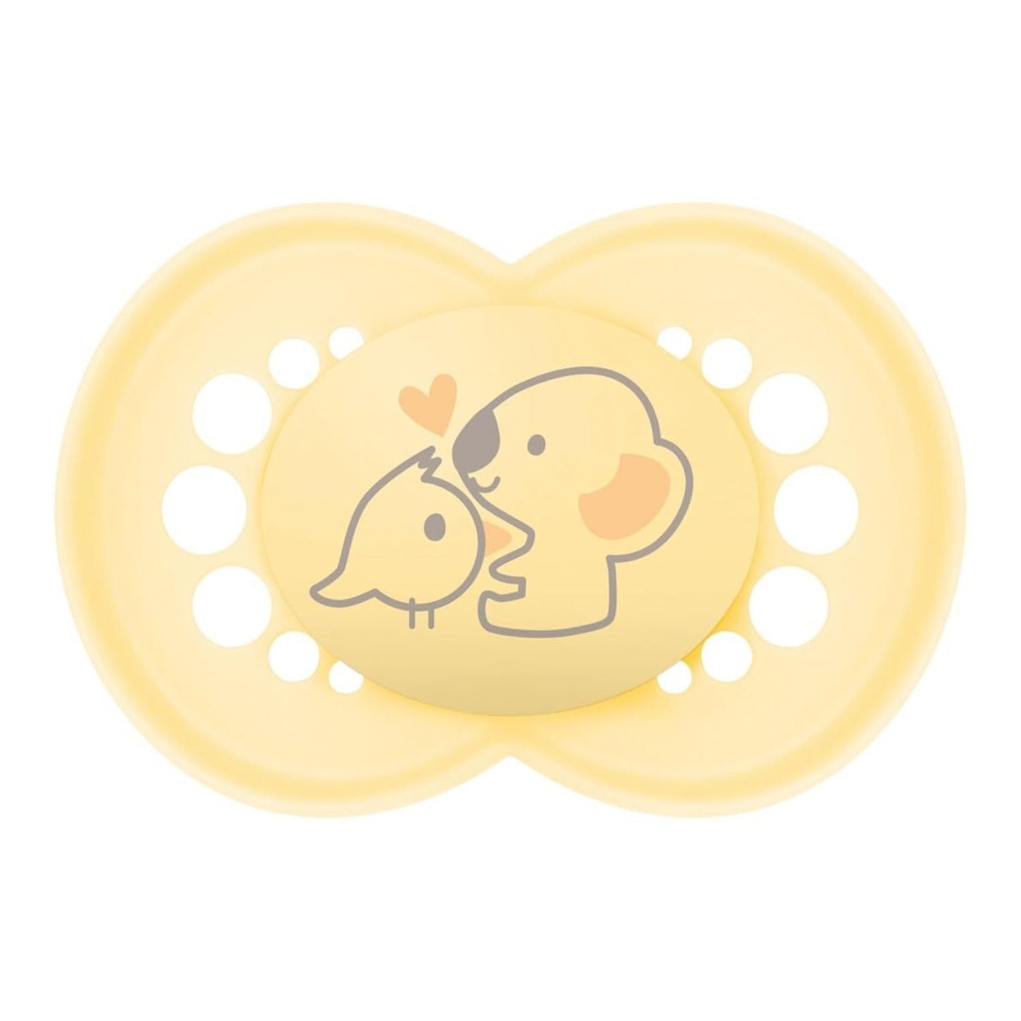 MAMA | Originaler beiger Schnuller ab 18 Monaten (3er-Pack) zufällige Farbauswahl – Ultraweicher symmetrischer Silikonsauger – Anatomisch geformter Babyschnuller für optimale Mundentwicklung