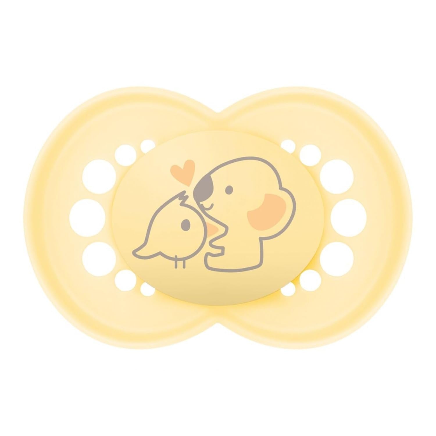 MAMA | Originaler beiger Schnuller ab 18 Monaten (3er-Pack) zufällige Farbauswahl – Ultraweicher symmetrischer Silikonsauger – Anatomisch geformter Babyschnuller für optimale Mundentwicklung