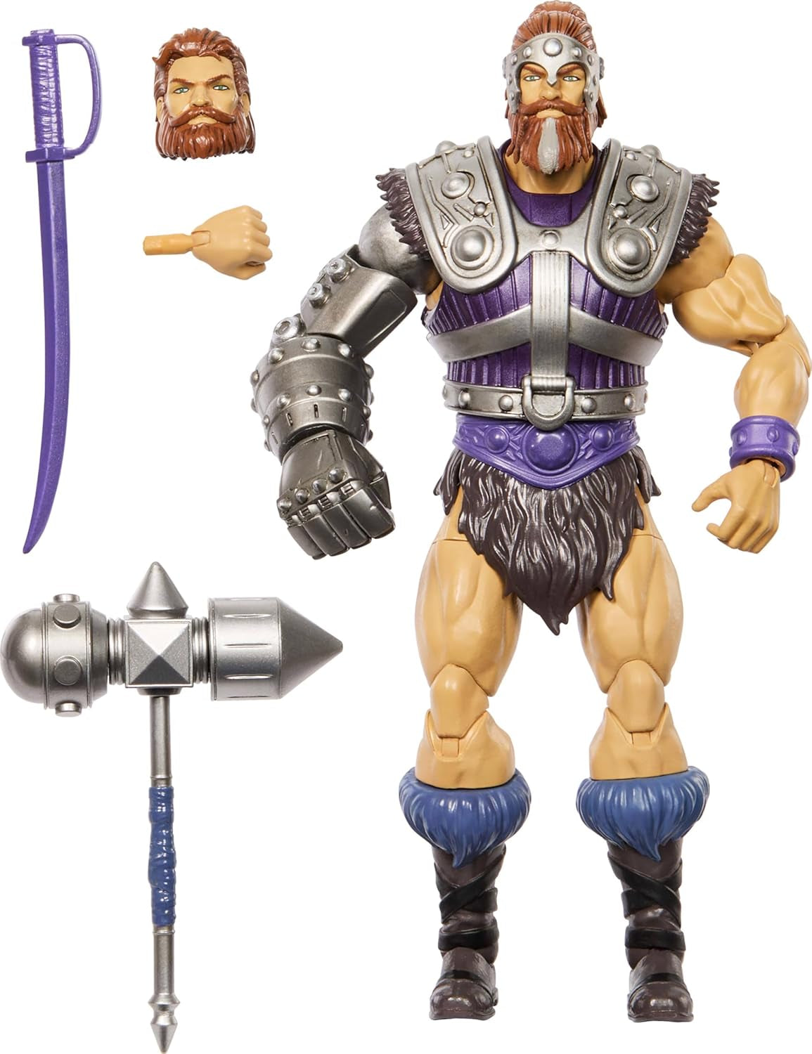 Masters of the Universe Masterverse Actionfigur, ca. 18 cm, New Eternia Fisto, MOTU Toy Hero With Iron Fist, 30 Bewegungspunkte, JBP76, [Mehrfarbig] Actionfiguren Naty Shop Standardtitel