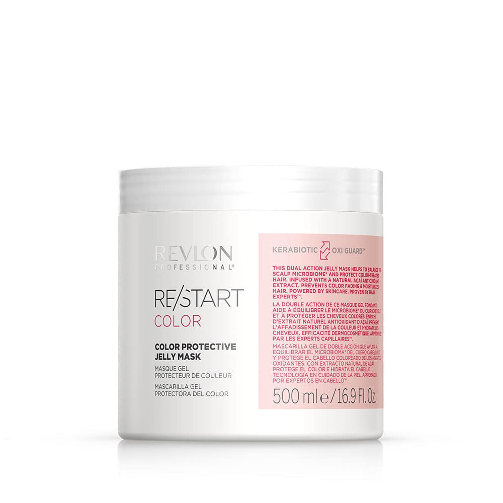 RE/START Farbschützende Gelee-Maske, 500 ml, farbverstärkende Haarmaske, Haarkur, spendet Feuchtigkeit und schützt vor Verblassen der Haarfarbe, natürliche Acai-Extrakt-Maske, Naty Shop Haarmaske, 1 Stück (1 Stück)