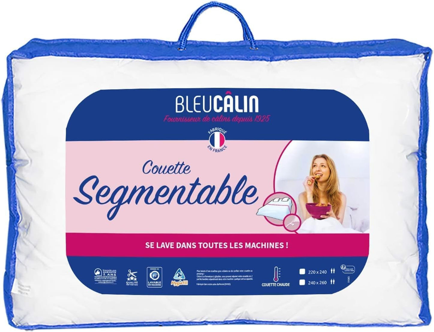 KSGB402460 Steppbett für 2 Personen, leicht waschbar, weiß, 220X240 cm Steppdecken und Steppdecken Naty Shop