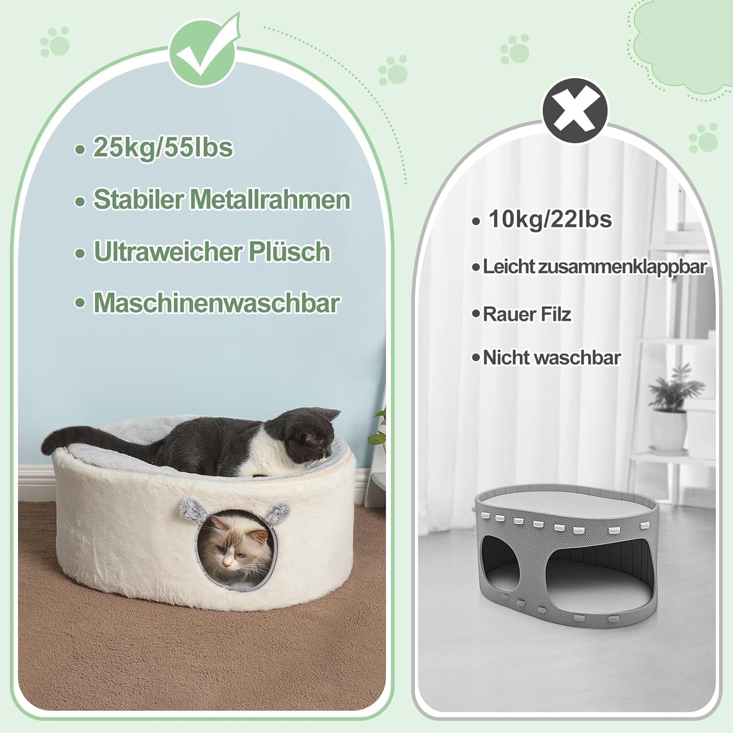 Decken und Möbel, Haustiere, Höhlen und Häuser, Katzen, Betten für Katzen, Katzenbetten, Matratzen