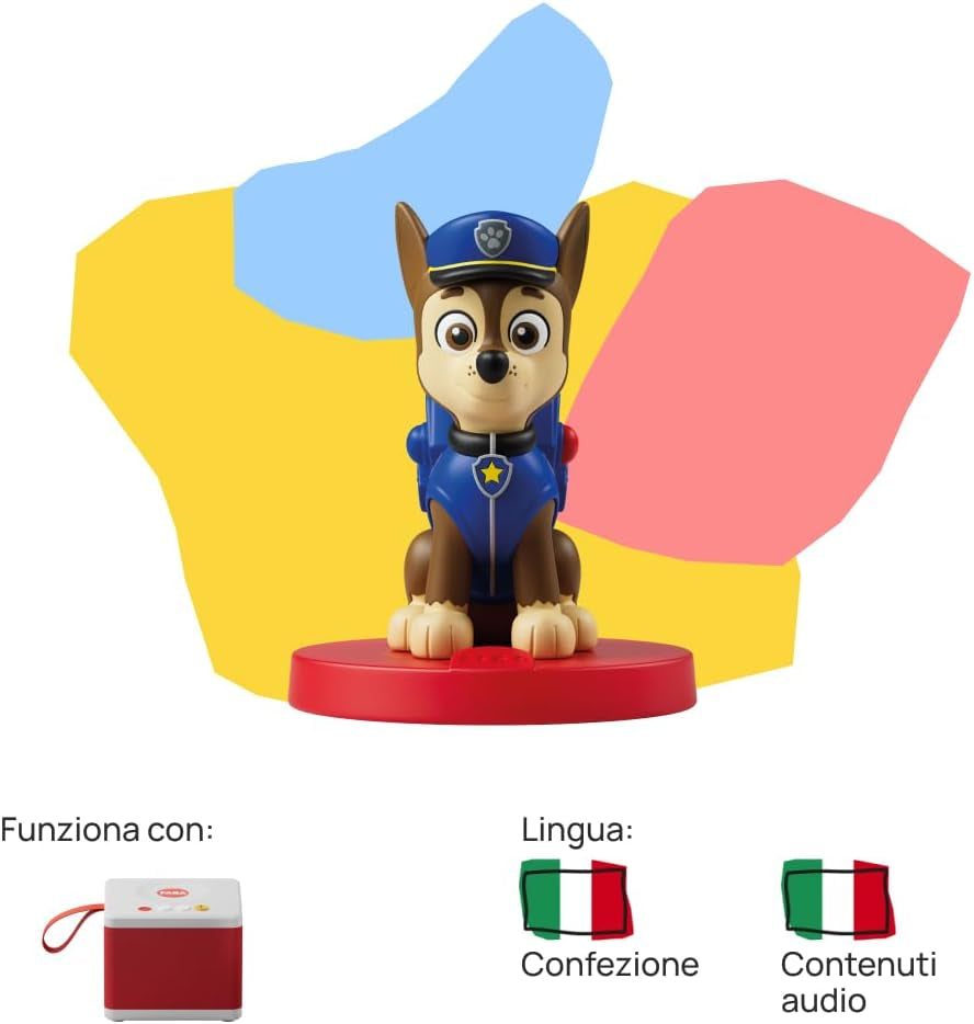 Klangfigur – PAW Patrol Puppy Team: Chase – Klanggeschichten und Märchen, Jungen und Mädchen 2–4 Jahre, italienische Version. Babyspielzeug Naty Shop