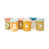 Babymoov ISY BOWLS Babynahrungsbehälter aus robustem, temperaturbeständigem Glas – zum Aufbewahren/Einfrieren von Babynahrung, 6x 250ml + 3x 120ml Naty Shop Frischhaltedosen 6X250ml