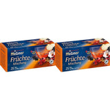Meßmer Fruchtmischung | 25 Teebeutel | Vegan | Glutenfrei | Laktosefrei (2er Pack)