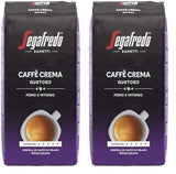 Segafredo Zanetti Caffè Crema Gustoso – ganze Bohne (Packung mit 1 kg) – geeignet für Caffè Crema – lange und dunkel geröstete Kaffeebohnen, voller und intensiver Geschmack (Packung mit 2 Stück)
