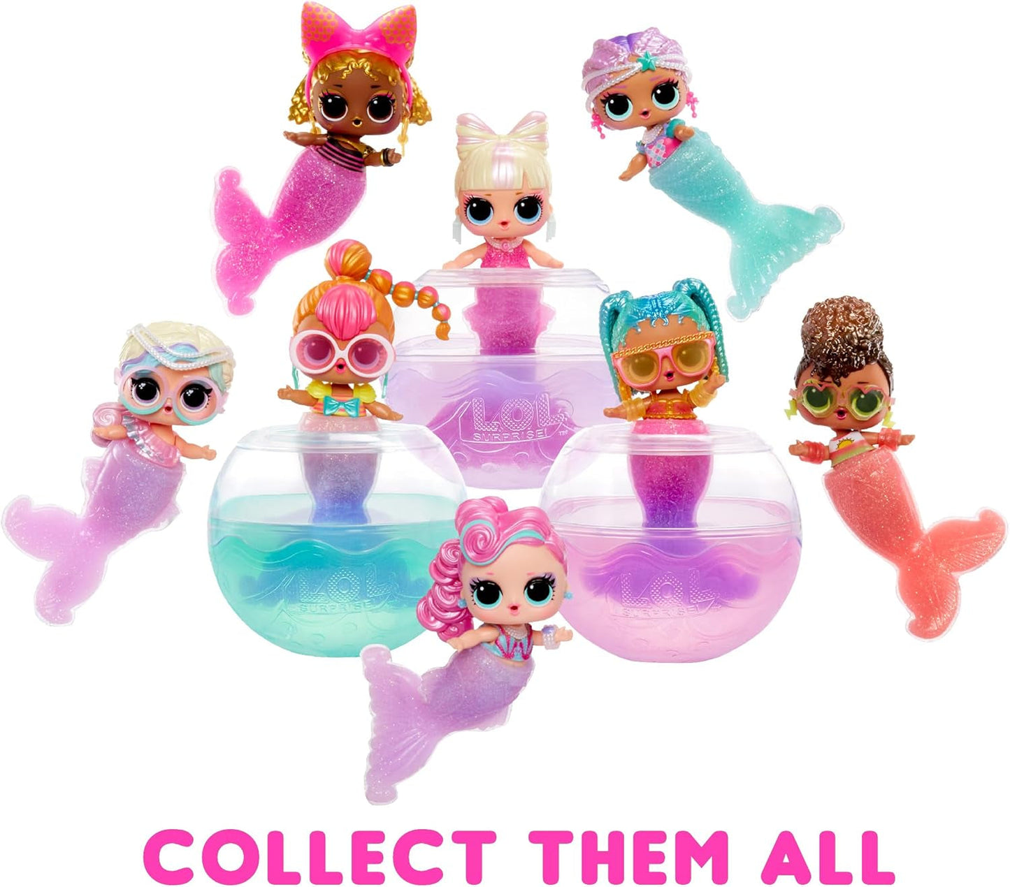 L.O.L. Überraschung! Mermaids Tots – Modische Minipuppen mit farbwechselnden Schwänzen – Geeignet für Sammler, Mädchen und Jungen ab 4 Jahren Naty Shop Dolls