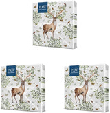PAW – 3-lagige Servietten (33 x 33 cm) I 20 Stück I Perfekt für Kindergeburtstage, Partys, Kommunionen und Feiertage I Bunte Papierservietten mit Partymotiv I Tiere, Freude, Party – Geweih