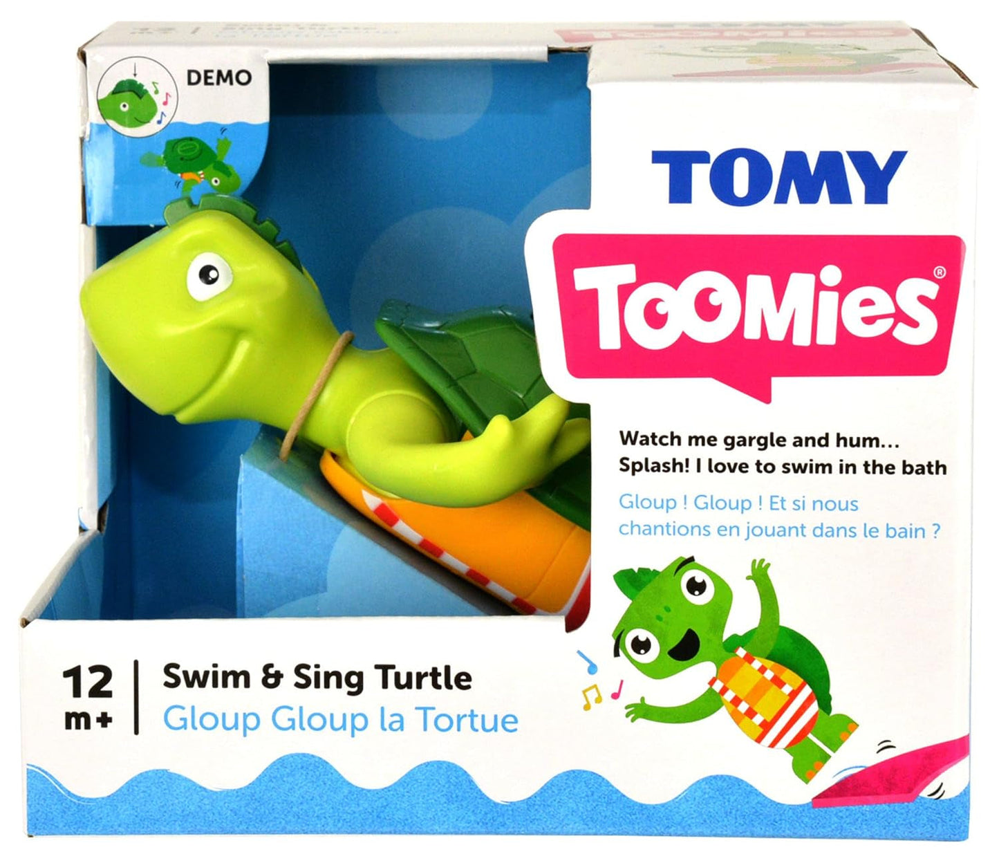 TOMY Kinder-Wasserspielzeug „Plantschi die singende Schildkröte“ mehrfarbig, hochwertiges Spielzeug für Kinder mit Musik, vereint Badespielzeug und Musikspielzeug, ab 12 Monaten! Badespielzeug für Wasserspiele Jucarii Bebe Naty Shop