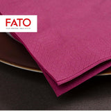 - Einweg-Papierservietten, ideal für Vorspeisen und Cocktails, Packung mit 100 Servietten, Größe 24 x 24, 4-lagig, 2-lagig, Bordeaux-Farbe, 100 % reines Zellulosepapier, FSC-zertifiziert