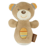 Fehn Mini-Rasselotter – Mini-Greifling zum Rasseln, Tasten und Spielen mit kuschelweichem Stofftier – ein treuer Begleiter für Babys und Kleinkinder ab 0 Monaten Babyspielzeug Naty Shop Teddy
