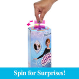 Mattel Disney Die Eiskönigin Anna Modepuppen-Set, Spin & Reveal mit 11 Überraschungen, darunter 5 Zubehörteile, 5 Aufkleber und eine Spielszene, inspiriert vom Disney-Film HXD27 Naty Shop Dolls