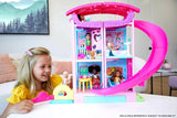 Barbie Chelsea Spielhaus – 3 verwandelnde Etagen, geheime Spielbereiche, Aufzug, Pool, Rutsche, 2 Haustiere und mehr als 20 Zubehörteile, für Kinder ab 3 Jahren, HHX44 Naty Shop Puppenhäuser