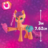 My Little Pony – Entdecken Sie Ihr funkelndes Pony: Beauty Mark Magic Sunny Starscout, Pony vom Huf bis zum Herzen 7,5 cm, ab 5 Jahren, F5250, mehrfarbig