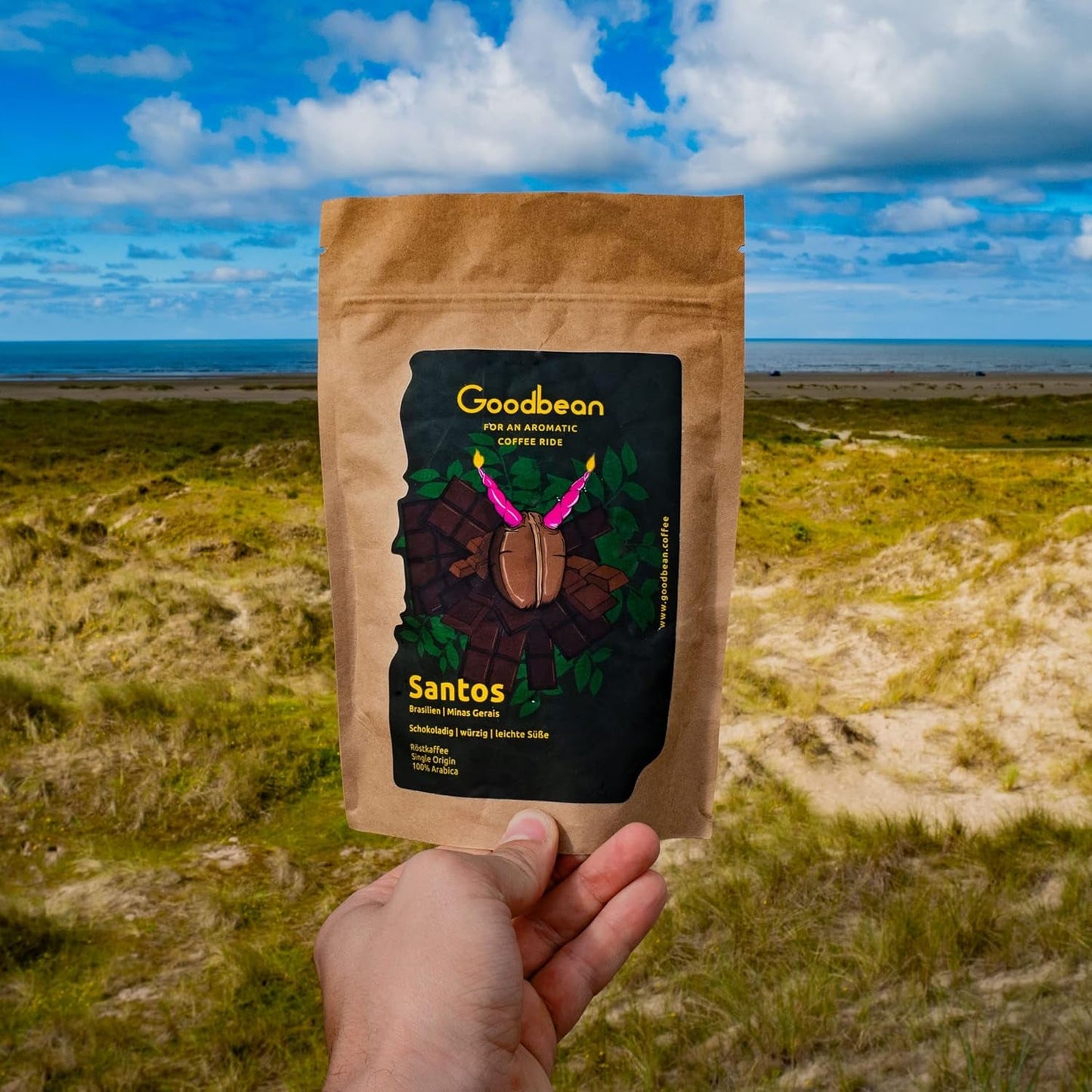 Santos | Kaffeebohnen 2500g - 100% Arabica aus Brasilien | für Espresso, Cappuccino oder starken Filterkaffee | Omni-Roast | Klassischer Kaffee – der perfekte Einstieg in den Spezialitätenkaffee