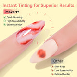 Makartt Blooming Gel-Nagellack – 15 ml Blooming Gel-Nagellack-Verlängerung mit Marmorfarbe, Gelfarbe, DIY-Maniküre-Nageldesigns, Blumen, Tiere, Aquarell, magisches Maniküre-Set