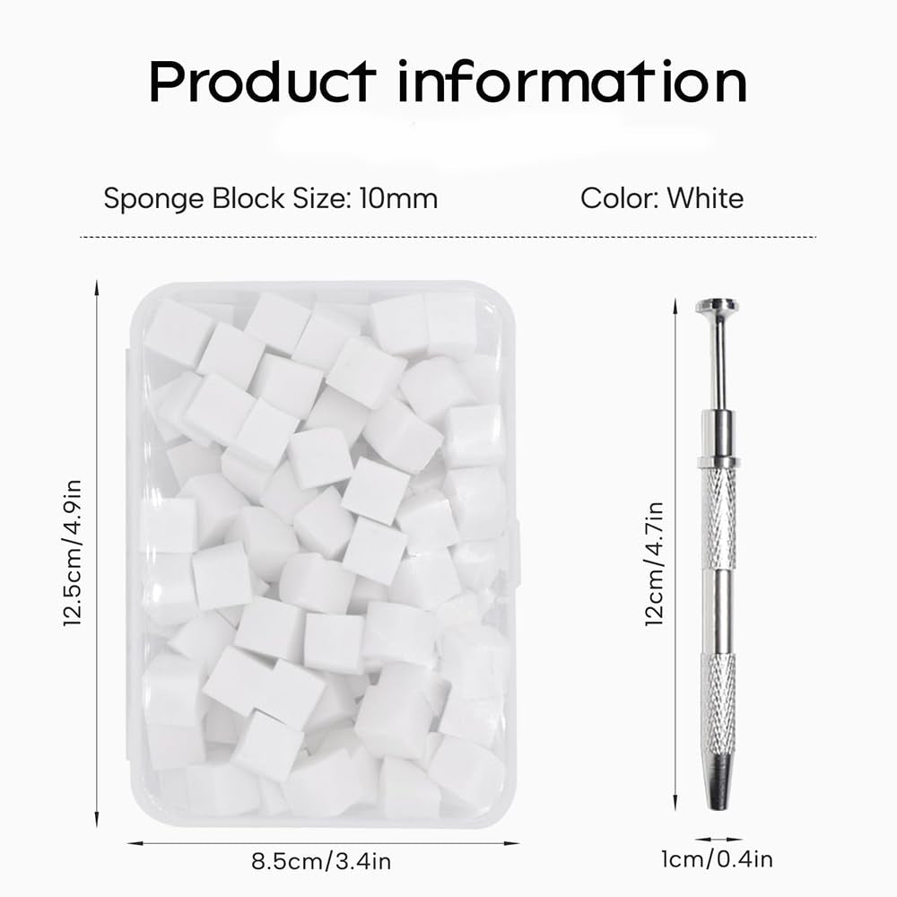 Nagelkunst Schwammpinsel,100 Stück Nail Art Schwämme Mit Metallgreifer,Nagels Zubehör Sponge,Nagel Pinsel,Maniküre Zubehör Für Nägel,Um Eine Varaudzen Von Gradient Nail Art Patterns Zu Ersetzen