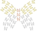 80 Stück 3D-Schmetterlings-Nagelanhänger, Legierung, Schmetterling, Gold, Silber, Glitzer, Nagelkunst-Dekorationen, Nagelschmuck, Zubehör, DIY, Maniküre für Frauen