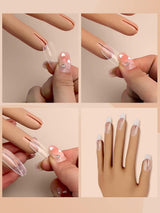 200 Stück transparente Ersatz-Nagelspitzen: Acryl-Nagelspitzen für Handübungen für Nageldesign