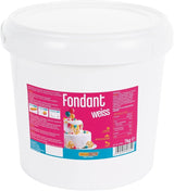 DECOCINO weißer Fondant – Vorteilspackung mit 7 Kilogramm – ideal zum Dekorieren von Kuchen, Torten, Cake Pops – vegan und laktosefrei Naty Shop Zuckerpaste 7 kg
