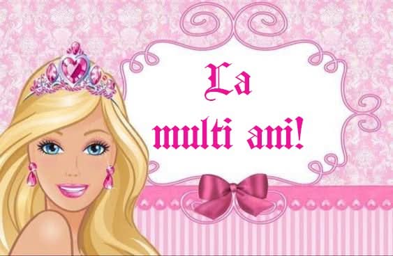 Essbare Zuckerdekoration, Barbie - „Alles Gute zum Geburtstag!“ Nati-Shop