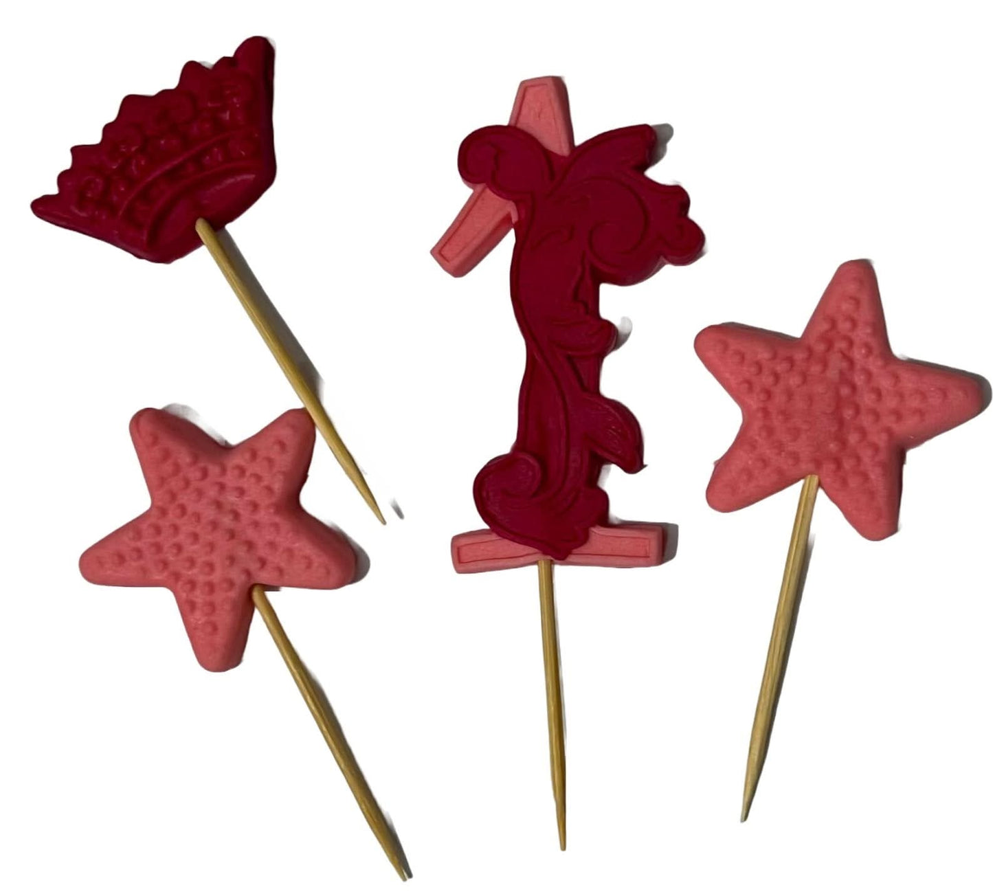 Essbare Zuckerdekoration, Nummer 1, rosa/fuchsia Dekorationen von Sugar Paste Nati Shop