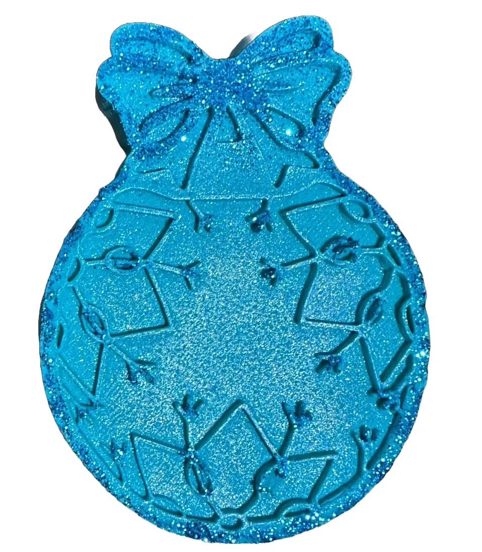 Essbare Zuckerdekoration, Christbaumkugel, türkise Dekorationen von Sugar Paste Nati Shop