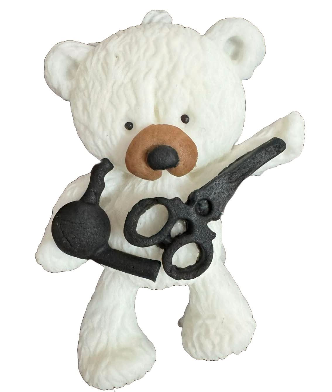 Essbare Zuckerdekoration, Barber Bear Zuckerpaste Dekorationen Nati Shop