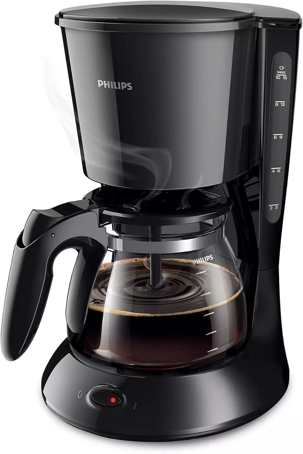 PHILIPS Café Gaia Filter-Espressomaschine – Edelstahl-Thermoskaraffe, Anti-Tropf-System, intensives Aroma, automatische Abschaltung, 1300 ml, Schwarz (HD7546/20)