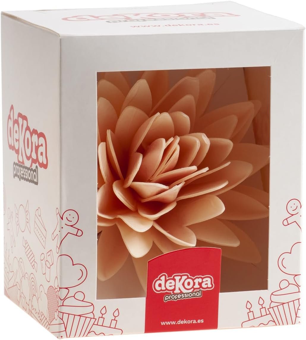 dekora – 12,5 cm große Riesenblume – Herbst-Dahlie – glutenfrei, laktosefrei, vegan – Kuchendekorationen für Hochzeiten, Geburtstage und Desserts – einfach zu verwendende Zuckerpaste von Naty Shop