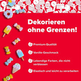 Dekora – Weißer Zuckerpastenfondant 150 g – Perfekt für Kuchen und Backdekorationen – Gluten- und laktosefrei – Vanillegeschmack – Weich, flexibel und leicht zu formen für kreative Dekorationen Naty Shop Zuckerpaste