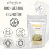 Dekozauber24 Kuvertüretropfen, weiß, 500g, mit weißem Schokoladen- und Vanillegeschmack, Deco Melts Chips, mikrowellengeeignet, für Cake Pops, Kuchen, Torten, Torten, zum Beträufeln oder Zuckerguss von Naty Shop Zuckerpaste