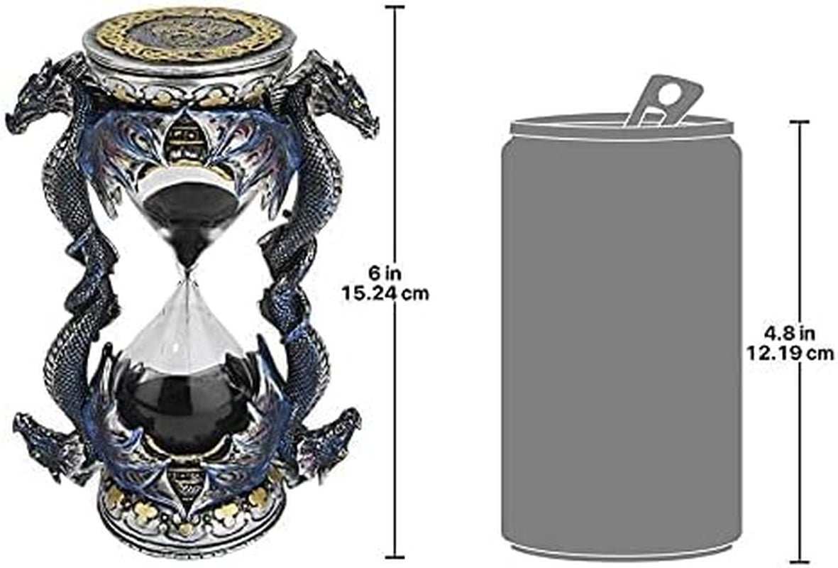 Design Toscano Sanduhrstatue mit gotischer Verzierung, Polyresin, vollfarbig, 15 cm Statuetten und Skulpturen Naty Shop