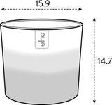 Runder Topf elho Color Gradient 16 cm – für den Innenbereich – 100 % recycelter Kunststoff – Ø 15,9 x H 14,7 – beige/beiges Steingut