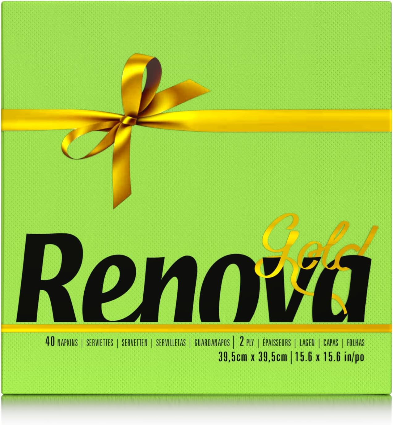Renova Papierservietten, Gold, Grün, 40 Stück
