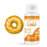 Fettlösliche Lebensmittelfarbe Für Schokolade - 60Ml Ölbasis Lebensmittelfarben Für Fondant, Torten Dekoration, Backen - Flüssige Lebensmittelfarbe Für Kakaobutter, Buttercreme, Kuchen (Schwarz) Naty Shop Gold