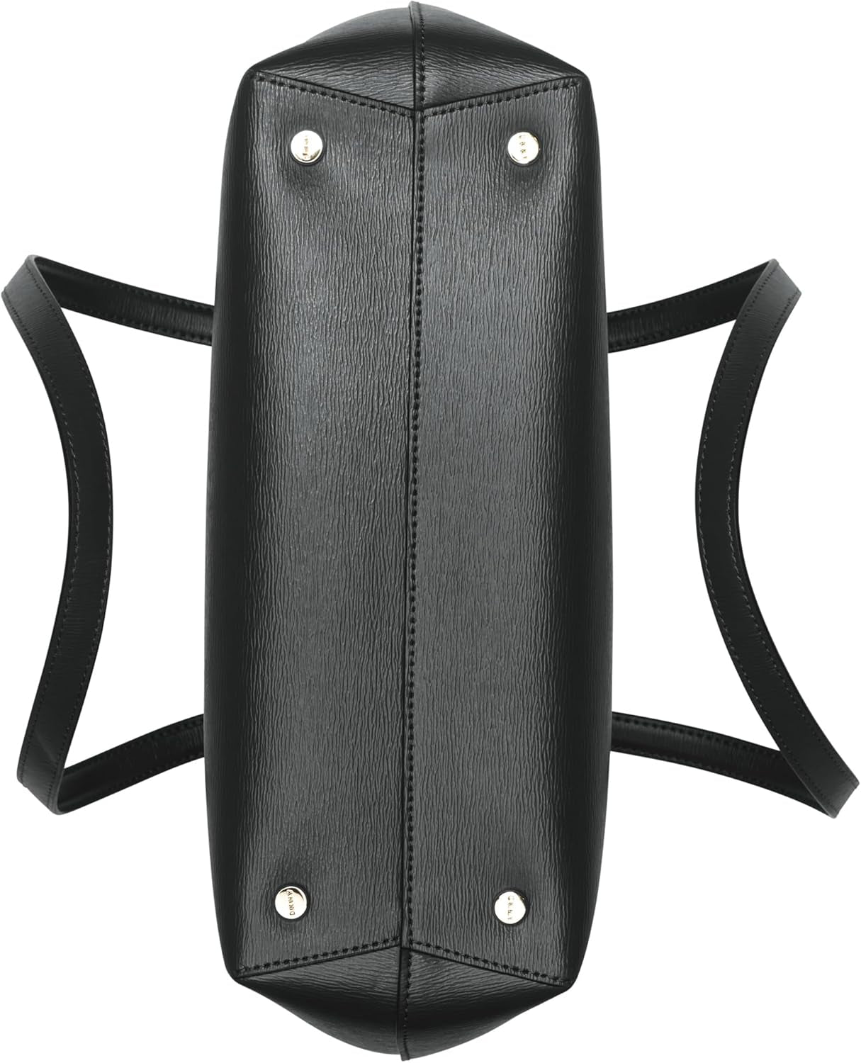 DKNY Damen Bryant Medium Leather Tote Bag Tragetasche, Schwarz / Gold Damentaschen Naty Shop