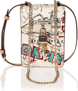 DKNY Damen Elissa N/S Phone Cr Umhängetasche, Einheitsgröße Damentaschen Naty Shop Weiß