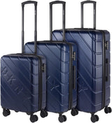DKNY – Großer 4-Rad-Koffer Großer leichter Koffer – Großer Reisekoffer mit Rollen. Großer Flugzeug-Reisekoffer Hartschalenkoffer mit zertifiziertem Verschluss – Großer Troller-Koffer Silber Naty Shop Gepäck & Reiseausrüstung Marineblau S + M + L