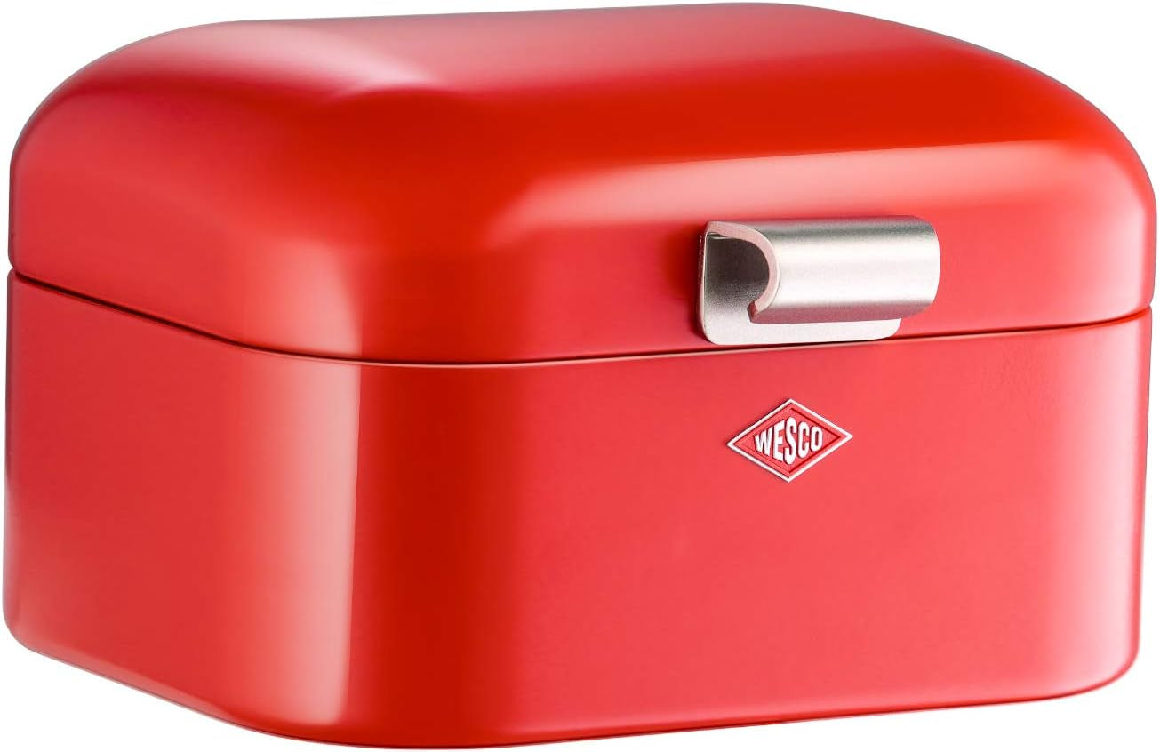 Wesco 235 001 Mini Grandy Brotkorb 17 x 18 x 12 cm (L/B/H) rosa, Edelstahl Frischhalteboxen Naty Shop Rot