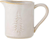 Bloomingville Milchbecher, Winterweiß, Weihnachtsbaum, 145 ml, für Besteck