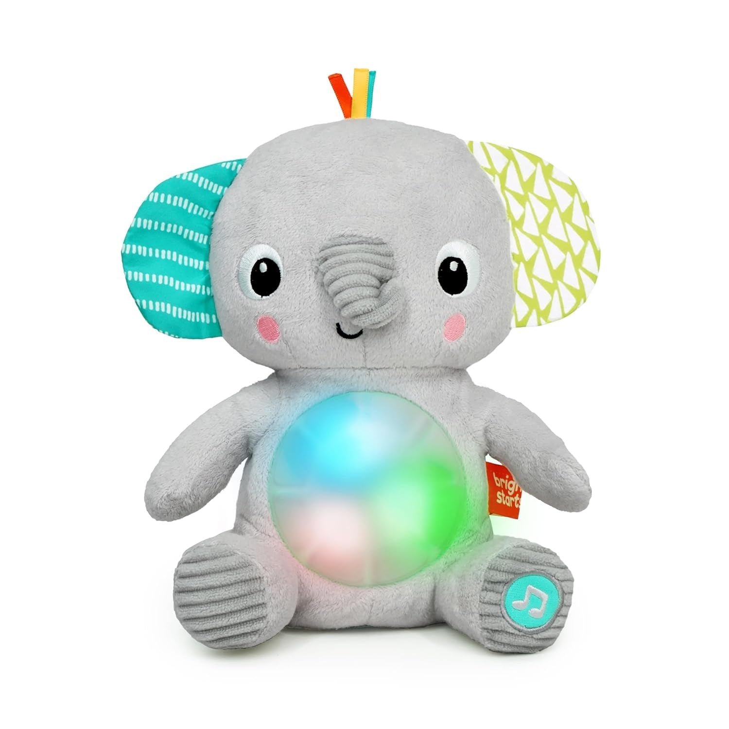 Bright Starts, Spielzeug-Elefantenbaby zum Umarmen mit Lichtern, Liedern, verschiedenen Texturen und mehr, mehrfarbig Bebe Toys Naty Shop Standardtitel