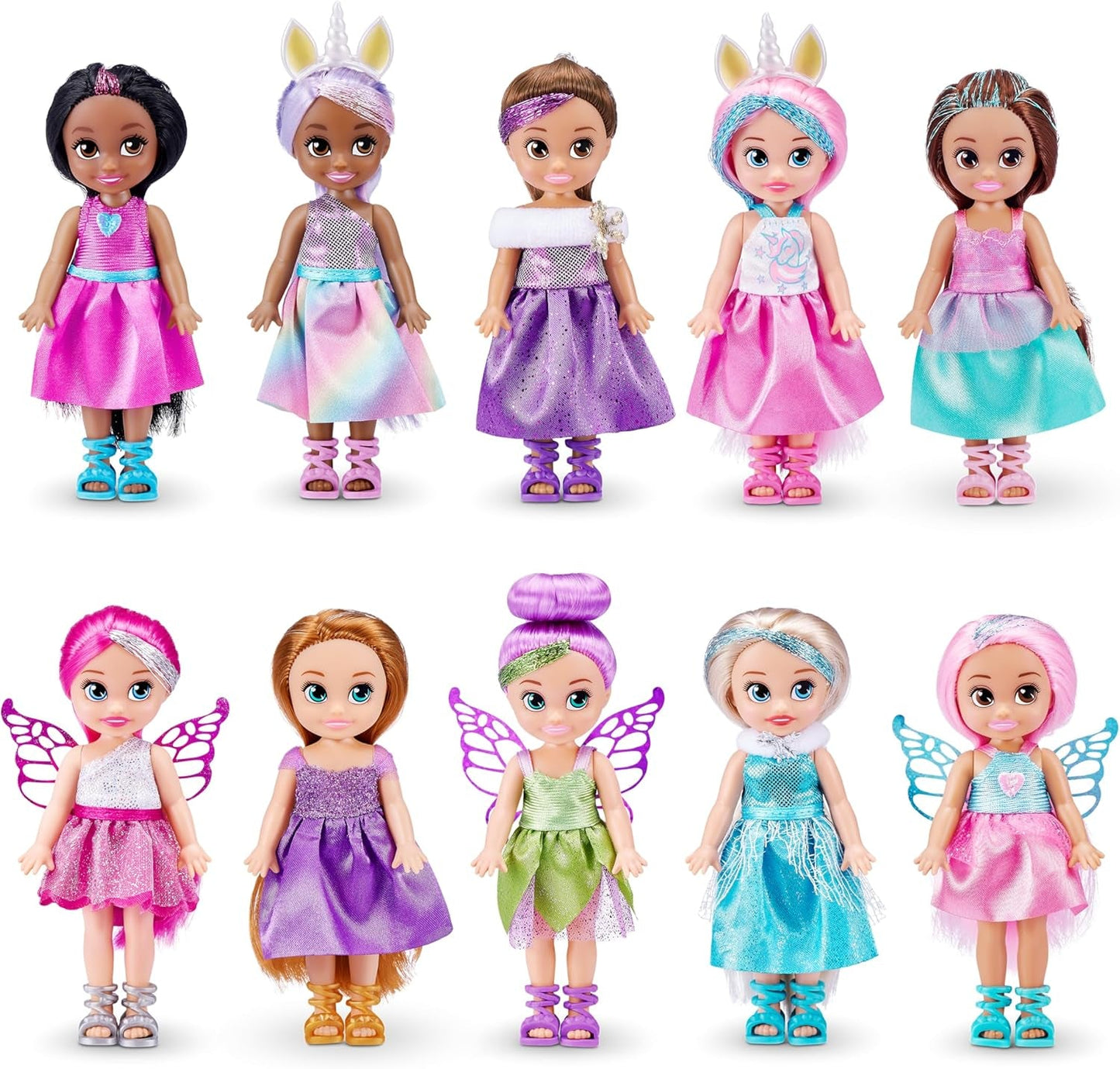 -Puppen-4,7"-Fantasy Little Friend Collection 10er-Set