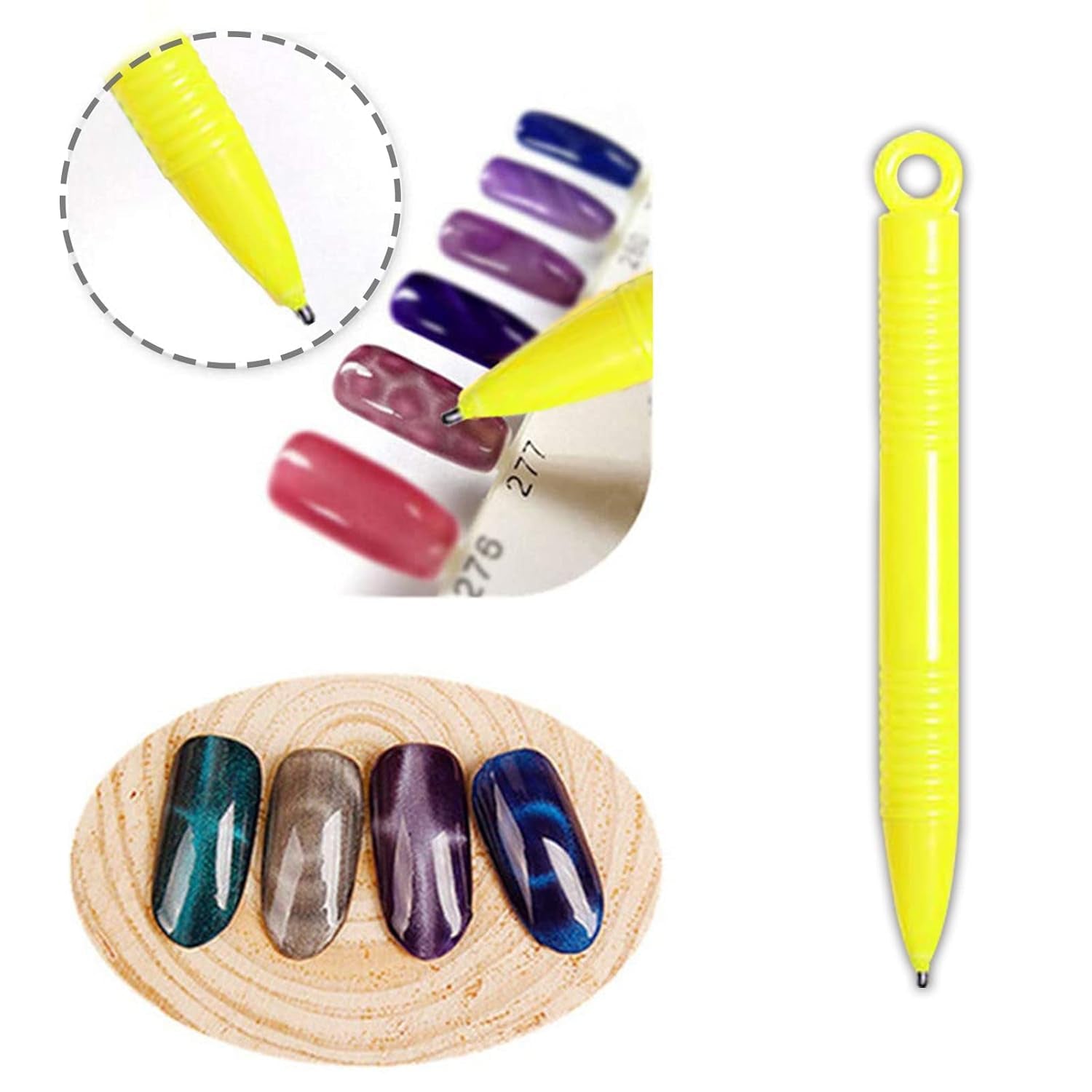 14 Stück Nail Art Werkzeug Magnetstift DIY Magic 3D Magnet Stick Set Verwendung mit Cat Eye Gel Pulver Oder Nagelack - Magnetic Stift Katze Eye Pen Für Ideale Katzenaugen Magische Wirkung