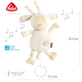 Fehn Spieluhr Baby Einschlafhilfe Schaf – Plüschtier mit Aufsatz – Einschlafhilfe Lied „Brahms Wiegenlied“ – Kinderspielzeug für Reisen und Zuhause – Musikspielzeug für Babys und Kinder Bebe Naty Shop Toys